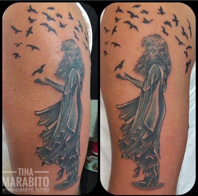 Stevie Nicks Temporary Tattoo Sticker  OhMyTat